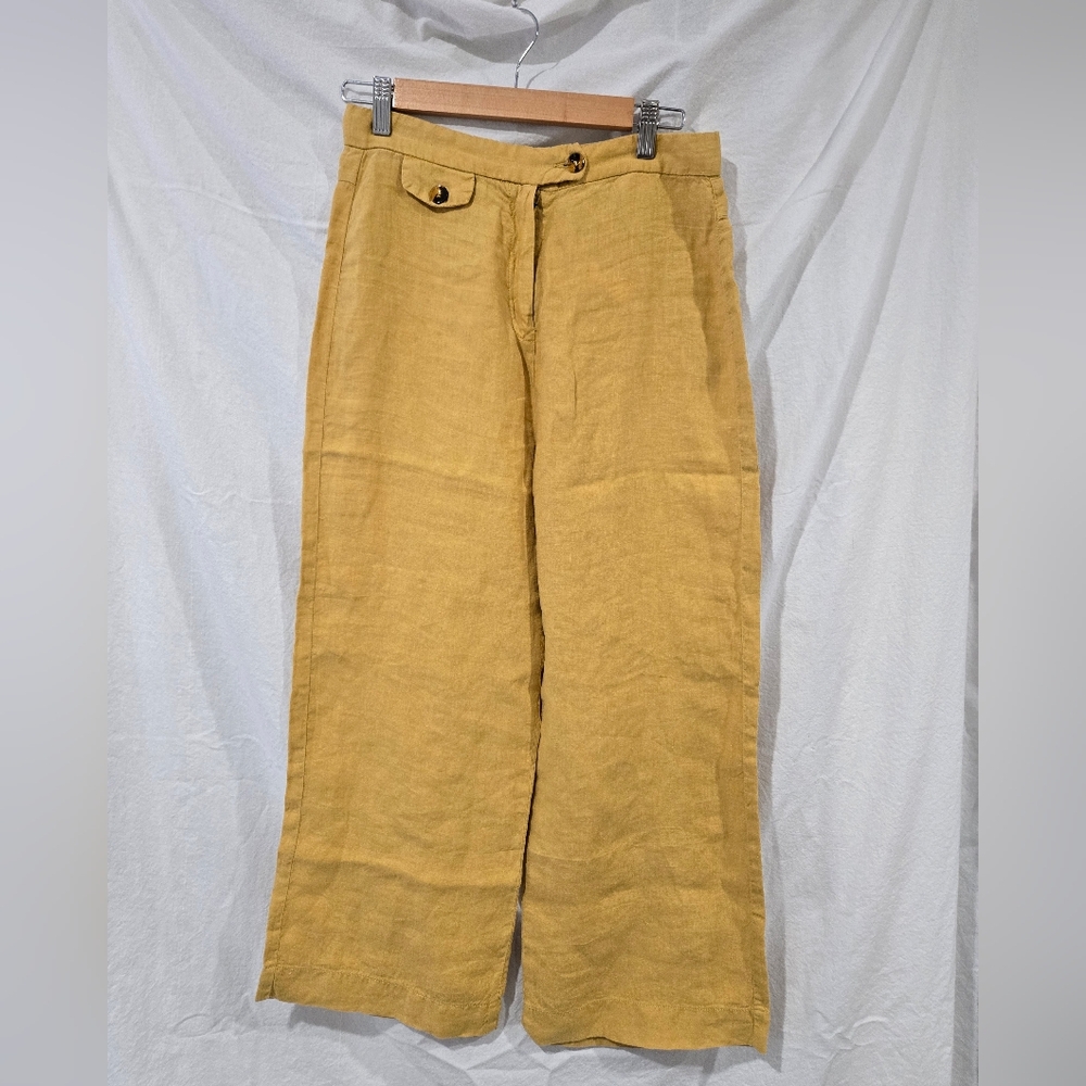Indi & Cold Women's Linen Straight Leg Pants Size Small